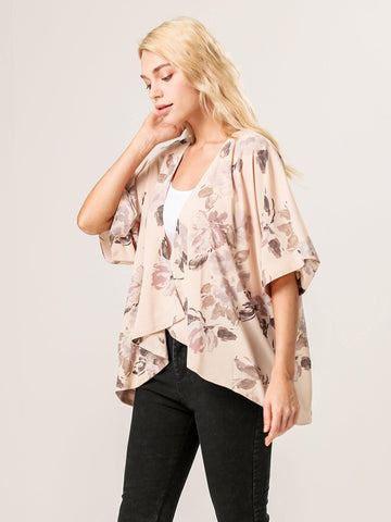Moss Rose Floral Cropped Jacket